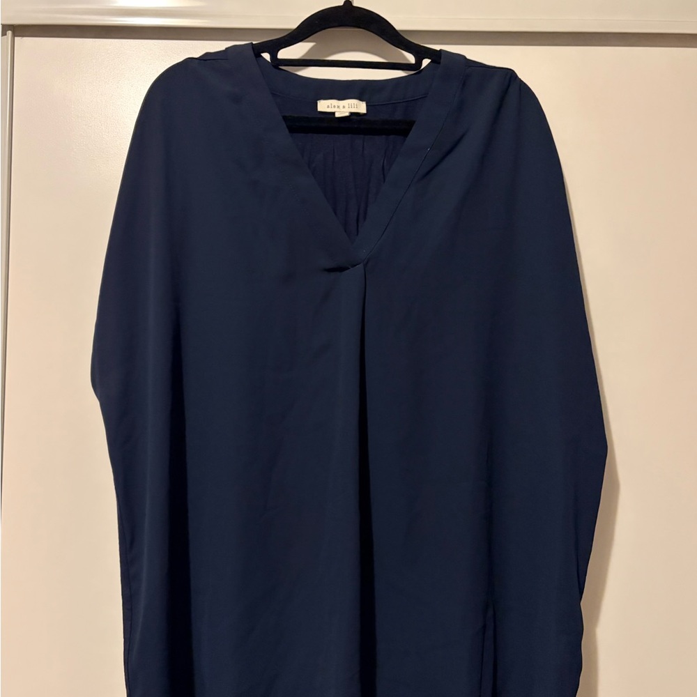 Elegant Navy Women's Blouse